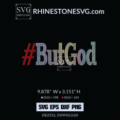 But God Rhinestone Template | Cricut SVG