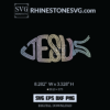 Jesus Fish Symbol Rhinestone Template