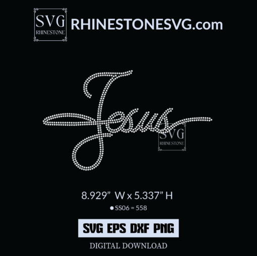 Jesus God Rhinestone Template | Rhinestone SVG