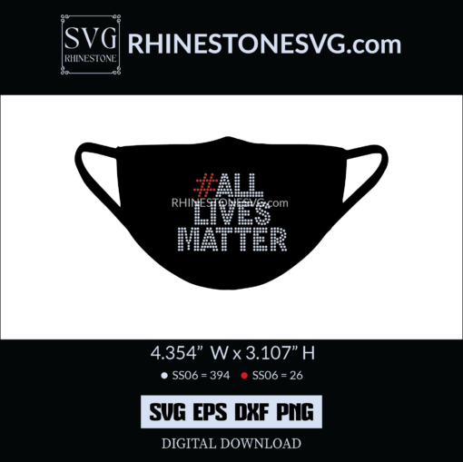 All Lives Matter SVG Rhinestone Design | Cricut SVG File