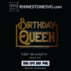 Birthday Queen Rhinestone Template | Rhinestone SVG Design