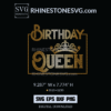 Crown Birthday Queen Rhinestone Template | SVG design