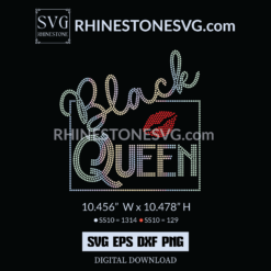 Black Queen SVG Rhinestone Template | Cricut Design