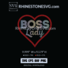 Boss Lady Big Heart Rhinestone Template | Rhinestone SVG