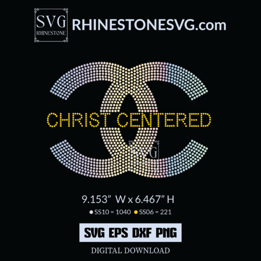 Christ Centered Rhinestone Template | Rhinestone SVG