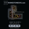 God is Love Rhinestone Design for Cricut | Bling T Shirt SVG