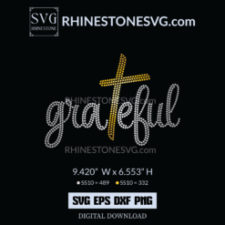 Grateful Rhinestone Template | Cricut SVG
