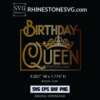 Crown Birthday Queen SVG Rhinestone Template | SVG Design