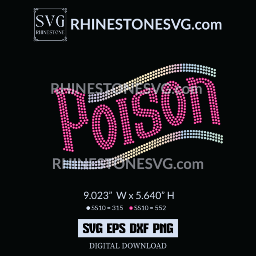 Poison | 2021 Halloween Costume Rhinestone Design SVG