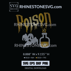 Poison Ghost | 2021 Halloween Costume Rhinestone Template