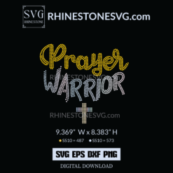 SS10 Prayer Warrior Rhinestone Template | Rhinestone SVG
