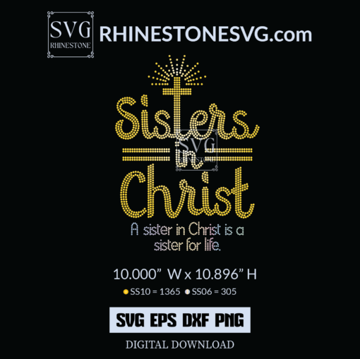 Sisters of Christ Rhinestone Template