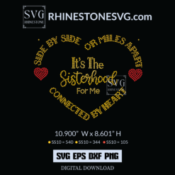 Side by Side Sisters Rhinestone Template | Rhineston SVG