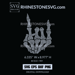 Halloween 2021 Skeleton Hand Rhinestone Design | Cricut SVG
