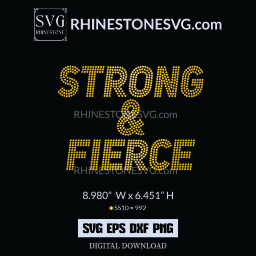 Strong and Fierce Rhinestone Design, Proverbs 31 25 SVG design