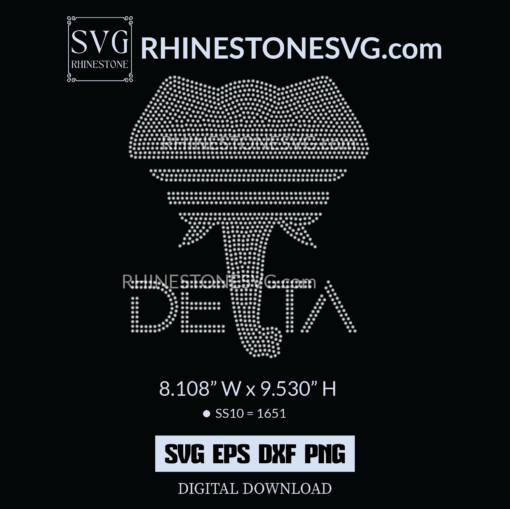 Delta Elephant Rhinestone Template SVG | Cricut Design