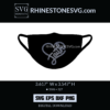 Faith Heart SVG For Rhinestone Face mask | Bible Verses