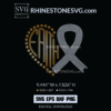 Faith Hope Heart Rhinestone SVG Template | Cancer Awareness