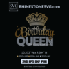 Crown Birthday Queen SVG | Rhinestone Templates for Shirts