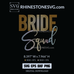 Bride Squad SVG Rhinestone Template | Bridesmaid SVG