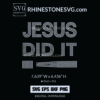 Jesus Did It T-Shirt Design, Rhinestone SVG template for Cricut and Silhouette