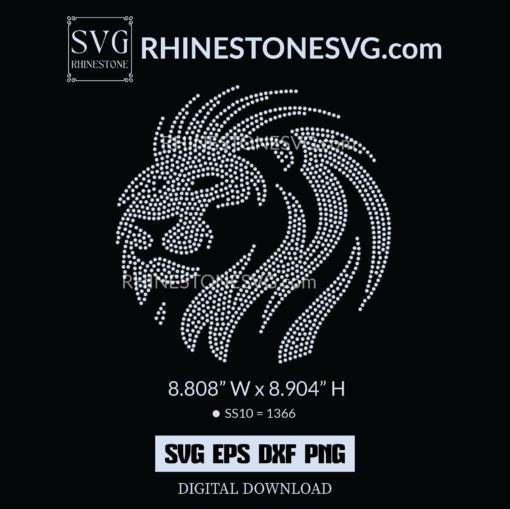 Lion Rhinestone SVG Template for Cricut | Bling Shirt Design