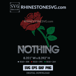 Red Rose Rhinestone SVG File | Bling T Shirt Designs