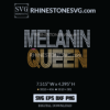 Melanin Queen Rhinestone SVG Template, Cricut Bling SVG Design