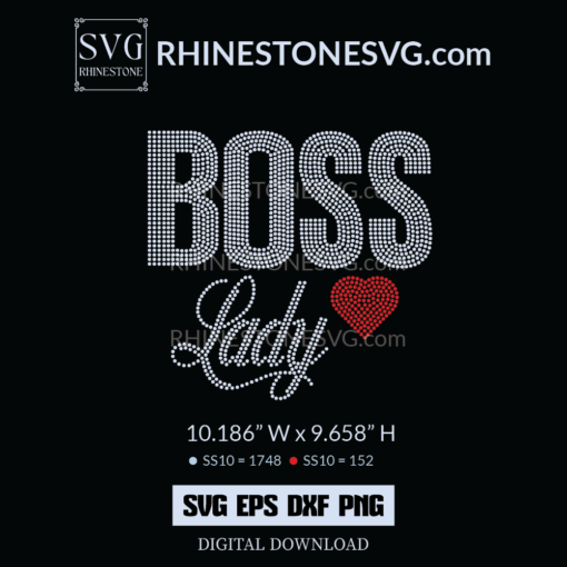 Bling Boss SVG Rhinestone Shirt Design, Boss Woman Quotes