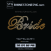 Bride Rhinestone Transfer Design SVG, Bride Wedding SVG Rhinestone Templates