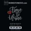 Time To Wine Christmas Rhinestone Template for Cricut