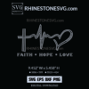Faith Hope Love SVG Rhinestone Design, Bible Verses Hope and Faith SVG File