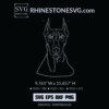 Hoodie Rhinestone Dog SVG File Download, Hotfix Rhinestone Transfer Design