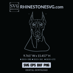 Hoodie Rhinestone Dog SVG File Download, Hotfix Rhinestone Transfer Design
