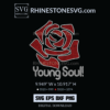 Rose Rhinestone template, SVG File Download, Cricut rhinestone designs