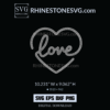 Love Heart Shirt Bling SVG File Heart rhinestone template